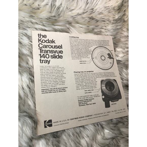 Kodak Carousel Transvue 140 Slide Tray with Original Box - Picture 9 of 9